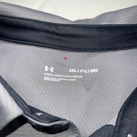 Under Armour Men's Polo 2XL Gray Collared Golf/Casual Shirt - Picture 12 of 12